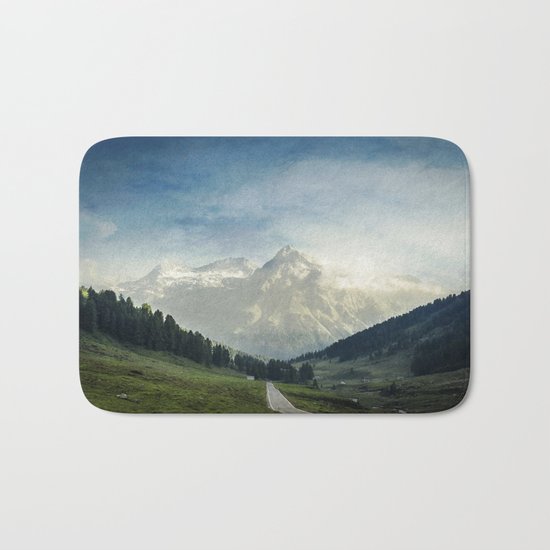 the Alps - Sunlit Suretta Massif Bath Mat
