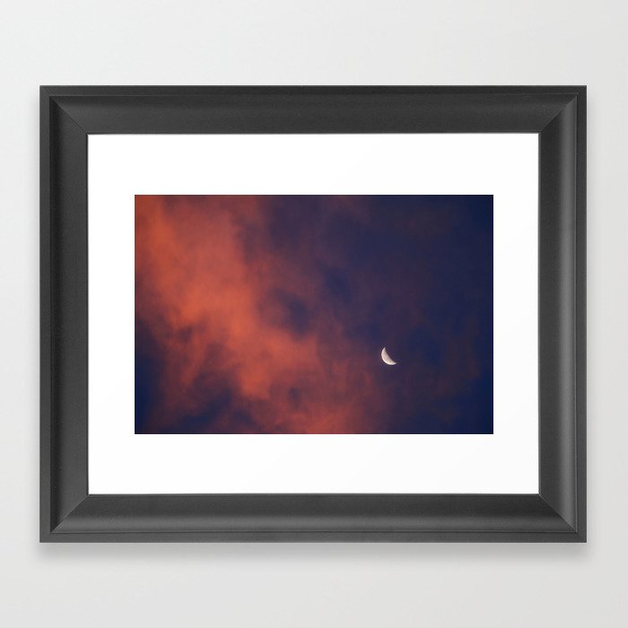 Hide and Go Find Moon Framed Art Print