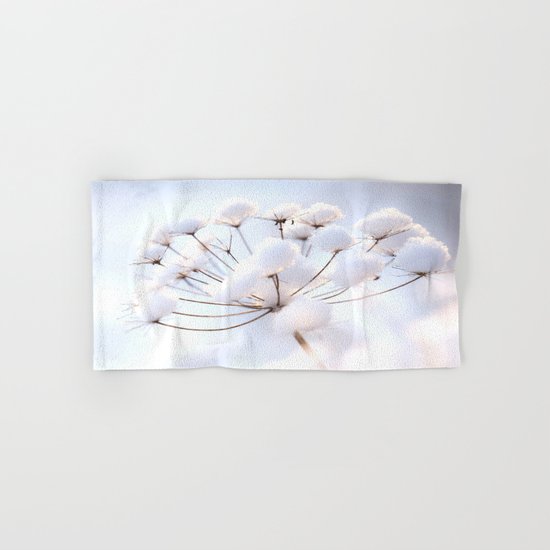 Snow covered dryflower Hand & Bath Towel