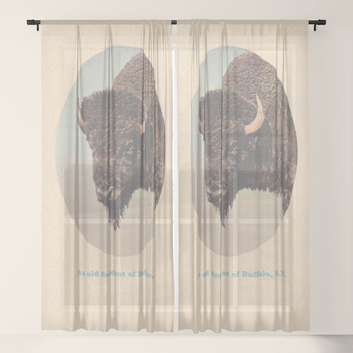 An Old Resident Of Buffalo New York Sheer Curtain By