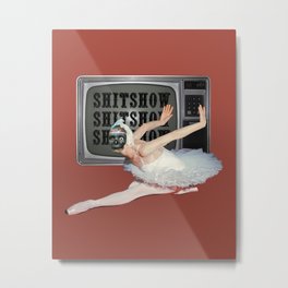 Stay Tuned  Metal Print | Tv, Ballerina, Dancer, Staytuned, Surrealism, Woman, Surreal, Propaganda, Digital, Collage 