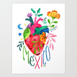 Corazón Mexicano Art Print