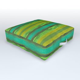 Waves of Green Outdoor Floor Cushion