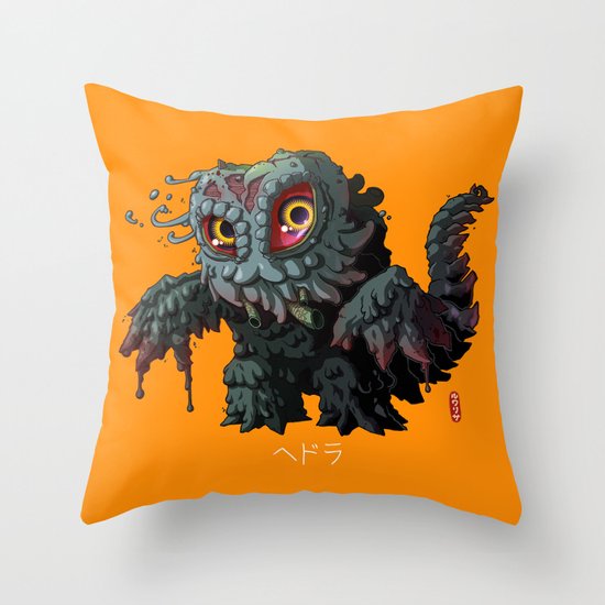 Hedorah Throw Pillow