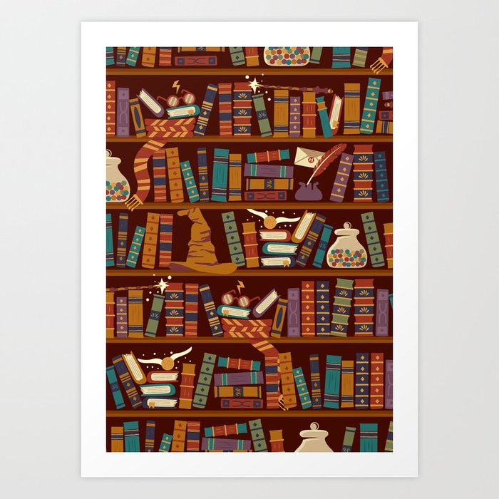 Bookshelf art hotsell