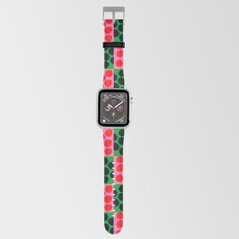 Modern Abstract Bubble Pattern Hot Pink Apple Watch Band