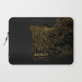 Beirut, Lebanon - Gold Laptop Sleeve