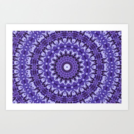 Kaleidoscope Purple Silk Art Print