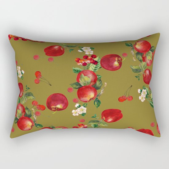 cherries and apples 3 Rectangular Pillow