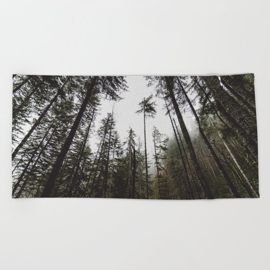 Pacific Northwest Forest Beach Towel