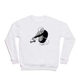 Skater Girl in Black Crewneck Sweatshirt