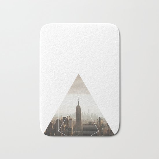 Empire State Building - Geometric Photography Bath Mat