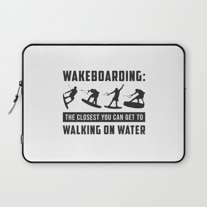 Wakeboarder Wakeboarding Walking On Water Wake Laptop Sleeve