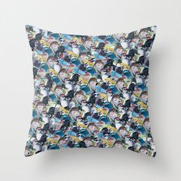 Many Birds Pattern Throw Pillow