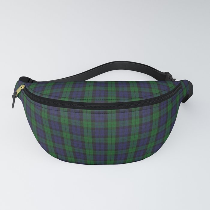 Large Military Blackwatch Scottish Tartan Plaid Fanny Pack by