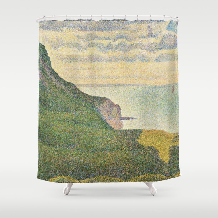 Georges Seurat - Seascape at Port Shower Curtain