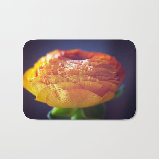 flower orange Bath Mat
