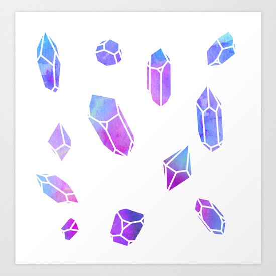 Crystals Art Print