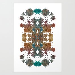 Hydrangea Floral Burst Art Print