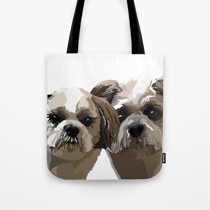 Frankie and Jessie the Shih Tzu dogs Tote Bag