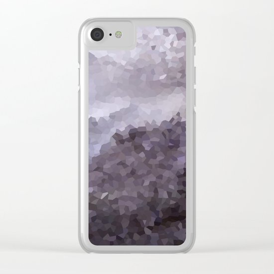 Grey crystals. Clear iPhone Case