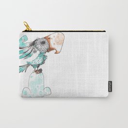 Cacatoès Carry-All Pouch | Graphite, Acrylic, Drawing, Oiseau 