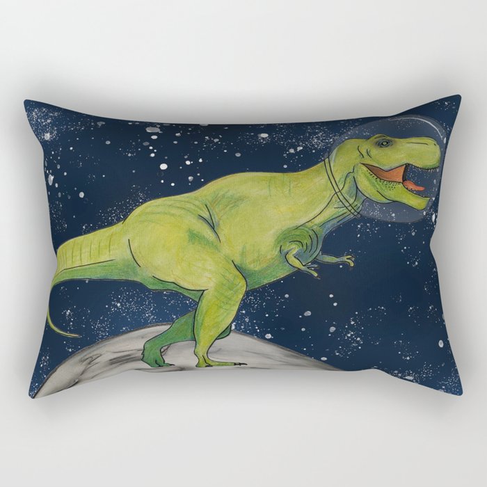 Captain Tyrannosaurus, Astronaut Dinosaur Rectangular Pillow