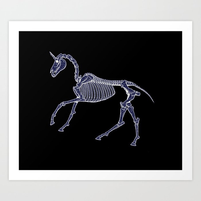 Unicorn Fossil Art Print