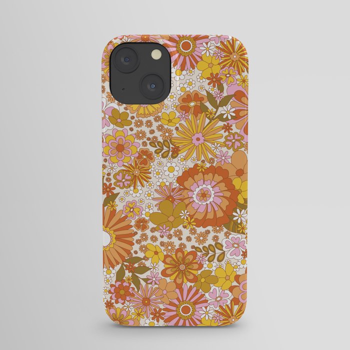 70s Floral Pattern iPhone Case