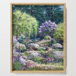 Path to Lilacs Serving Tray