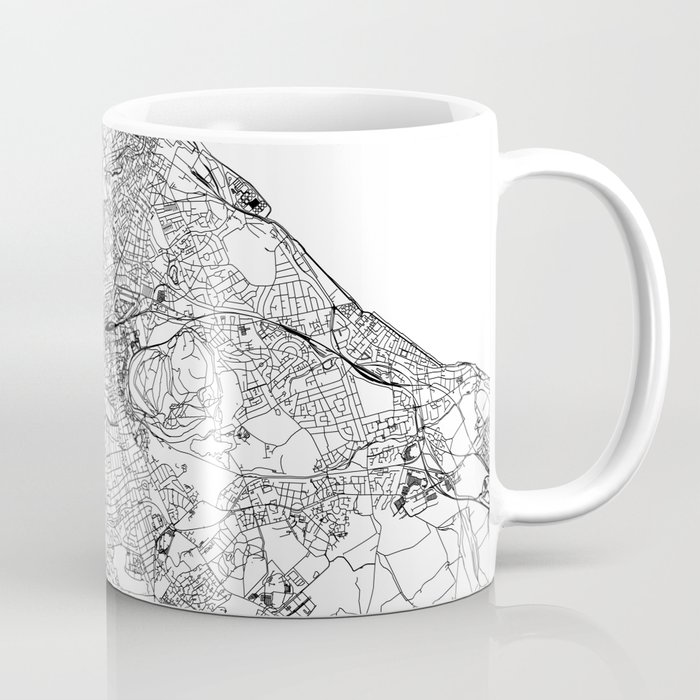 Edinburgh White Map Coffee Mug