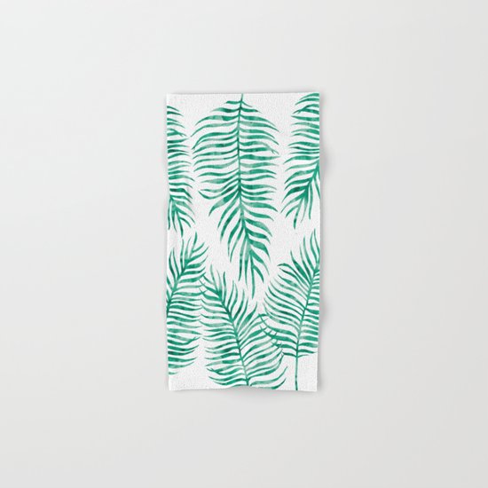 Fern Pattern Green Hand & Bath Towel