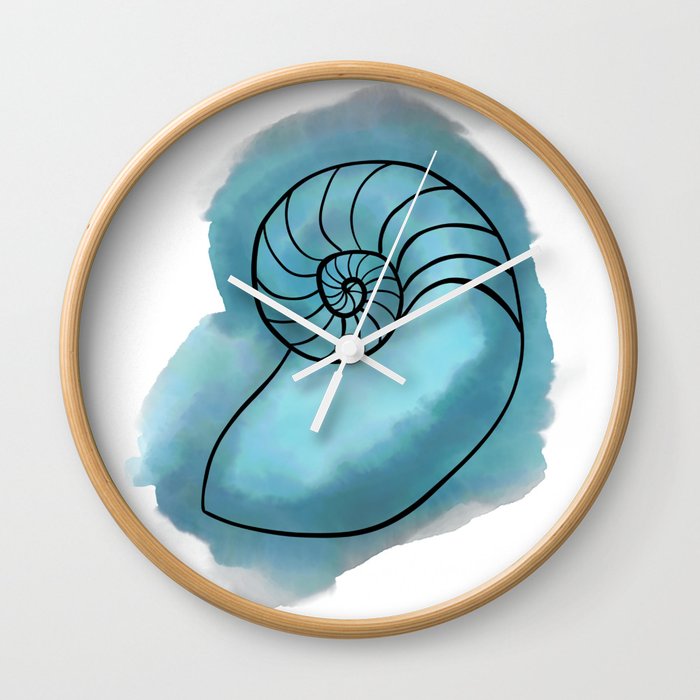 Spiral Sea Shell Wall Clock