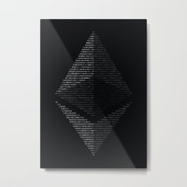 Ethereum Binary Metal Print