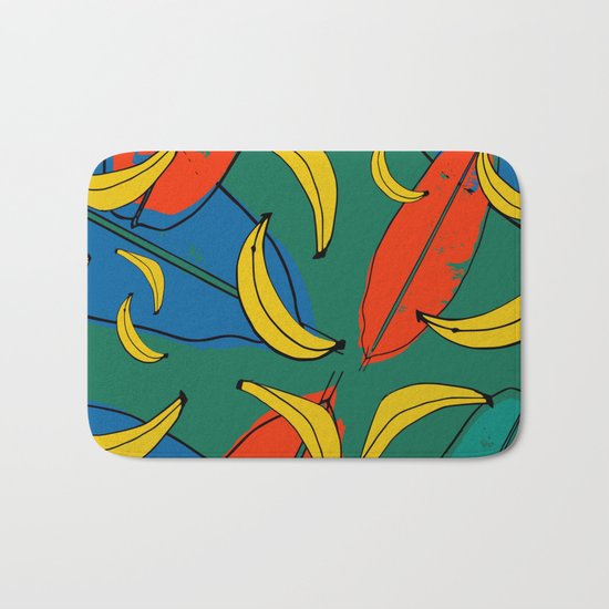 Banana leaves Bath Mat