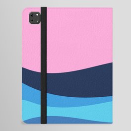 Liquid - Pink Colourful Minimalistic Art Design Pattern iPad Folio Case
