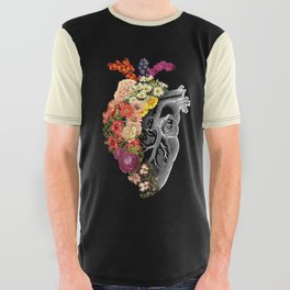 Flower Heart Spring All Over Graphic Tee