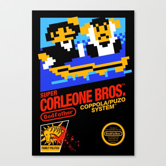 Super Corleone Bros Canvas Print