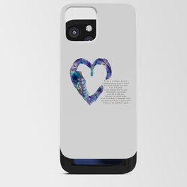 Blue Heart Art For Grief Healing - Ribbon Of Love iPhone Card Case