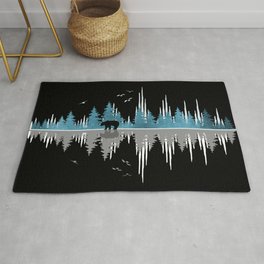 The Sounds Of Nature - Music Sound Wave Area & Throw Rug