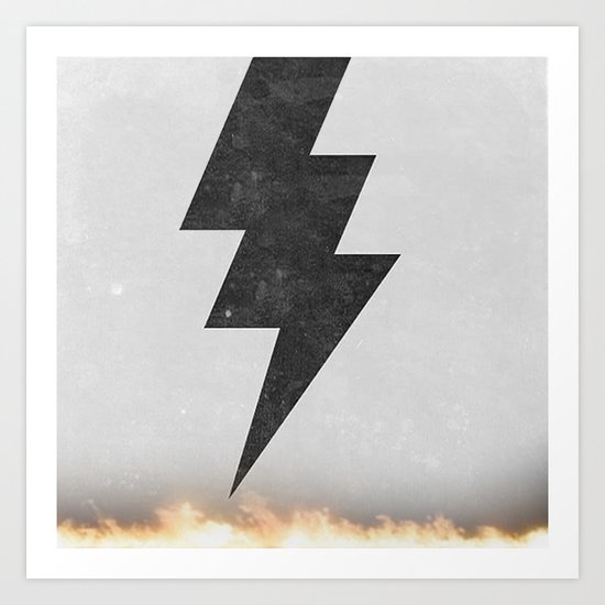 lightning strike Art Print