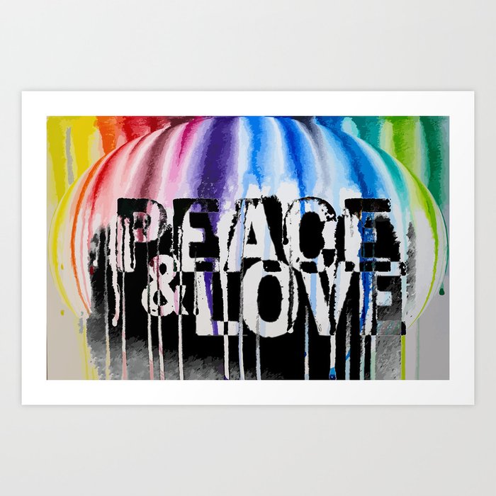 PEACE & LOVE Art Print