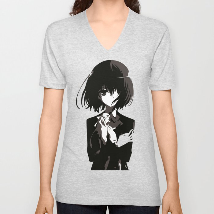 Another- Misaki Mei V Neck T Shirt