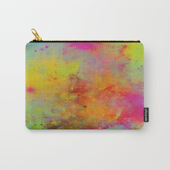 Rainbow Galaxy - Abstract, rainbow coloured space painting Carry-All Pouch
