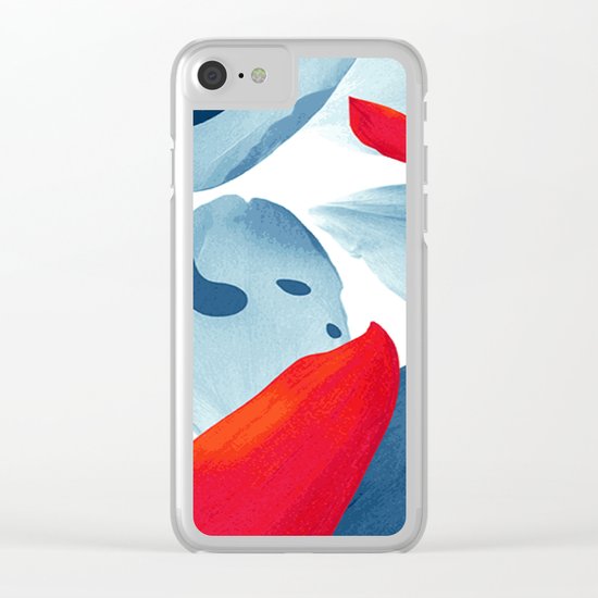 Black and blue Clear iPhone Case
