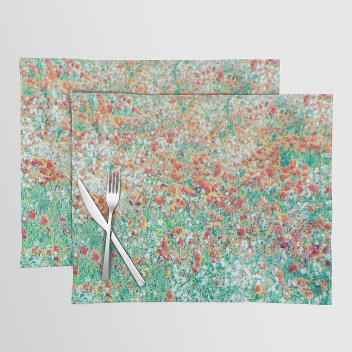 field of flowers vintage photo effect Placemat