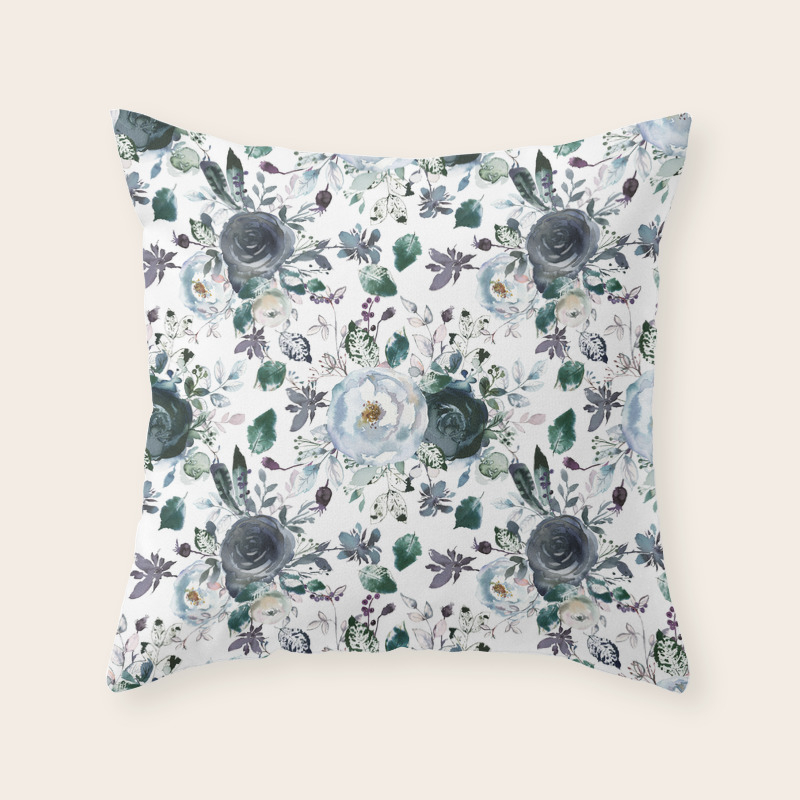 navy and gray pillows