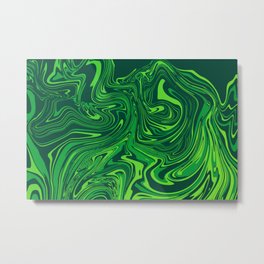 Green emerald abstract marble Metal Print