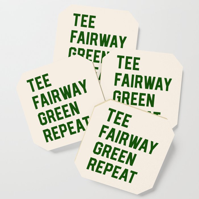 Golf Clubs Balls Cute Funny Tee Fairway Graphic Retirement Coaster