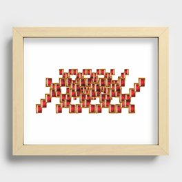 Red Glass Recessed Framed Print